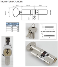 Load image into Gallery viewer, Yale Anti-Snap 3 Star Euro Thumbturn Cylinder Lock