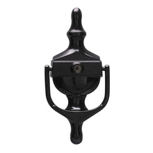 Load image into Gallery viewer, Black Urn Door Knocker with Spy hole, available from Anglian Home Improvements