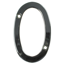 Load image into Gallery viewer, Chrome house number zero, buy online at Anglian Home Improvements