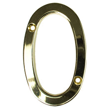 Load image into Gallery viewer, Gold house number zero, buy online at Anglian Home Improvements