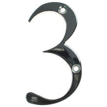 Load image into Gallery viewer, Chrome house number three, buy online at Anglian Home Improvements