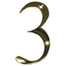 Load image into Gallery viewer, Gold house number three, buy online at Anglian Home Improvements