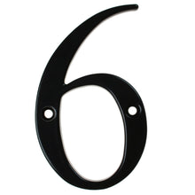 Load image into Gallery viewer, black house number six, buy online at Anglian Home Improvements