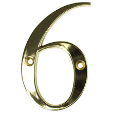 Load image into Gallery viewer, Gold house number six, buy online at Anglian Home Improvements