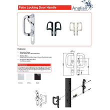 Load image into Gallery viewer, Aluminium Patio Door Handle Features