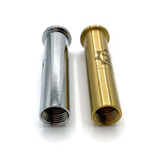 Load image into Gallery viewer, 55mm chrome and gold spy hole extenders, buy now at Anglian Home Improvements