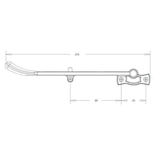 Load image into Gallery viewer, Teardrop Dummy Peg Stay size diagram, available at Anglian Home Improvements