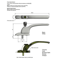 Load image into Gallery viewer, Flush Casement Window Locking Handle diagram, buy now at Anglian Home Improvements
