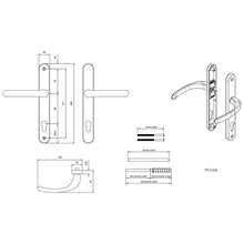 Load image into Gallery viewer, Replacement uPVC Door Handle Screw size specification