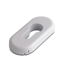 Load image into Gallery viewer, White Oval Escutcheon side view from Anglian Home Improvements