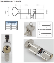 Load image into Gallery viewer, Yale Anti-Snap 3 Star Euro Thumbturn Cylinder Lock
