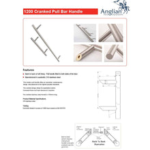 Load image into Gallery viewer, Chrome 1200mm Door Pull Handle Features and Maintenance
