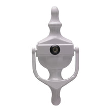 Load image into Gallery viewer, White Urn Door Knocker with Spy hole, available from Anglian Home Improvements
