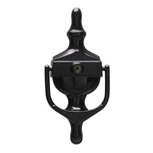 Load image into Gallery viewer, Black Urn Door Knocker with Spy hole, available from Anglian Home Improvements
