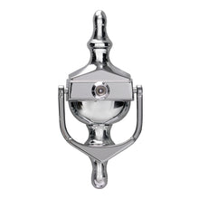 Load image into Gallery viewer, Chrome Urn Door Knocker with Spy hole, available from Anglian Home Improvements
