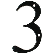 Load image into Gallery viewer, black house number three, buy online at Anglian Home Improvements
