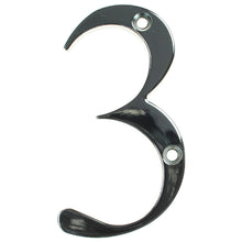 Load image into Gallery viewer, Chrome house number three, buy online at Anglian Home Improvements
