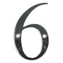 Load image into Gallery viewer, Chrome house number six, buy online at Anglian Home Improvements
