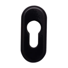 Load image into Gallery viewer, Black Oval Escutcheon available from Anglian Home Improvements
