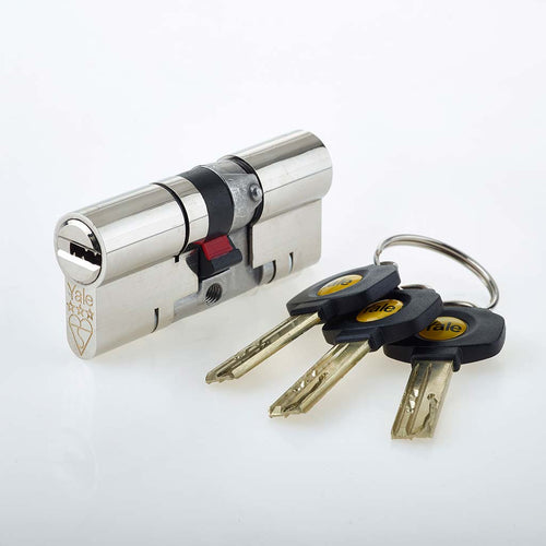 Nickel Yale Anti-snap Euro Cylinder Lock, buy now from Anglian Home Improvements
