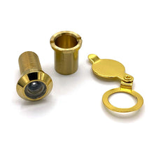 Load image into Gallery viewer, Gold spy hole 25 - 35mm, buy now at Anglian Home Improvements
