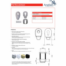 Load image into Gallery viewer, Door Pull Escutcheon features and specification
