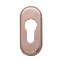 Load image into Gallery viewer, Gold Oval Escutcheon available from Anglian Home Improvements
