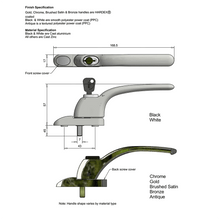 Load image into Gallery viewer, uPVC Casement Window Locking Handle diagram, buy now at Anglian Home Improvements
