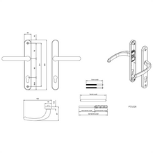 Load image into Gallery viewer, Replacement uPVC Door Handle Screw size specification

