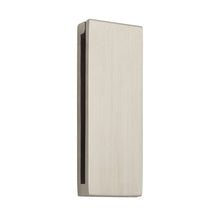 Load image into Gallery viewer, Square Door Knocker in Brushed Steel Side View
