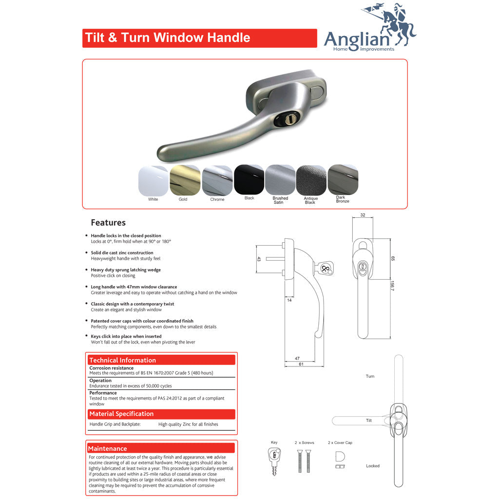 Window Handle Direction Tilt & Turn Window Handle - Buy Tilt & Turn Window Handle Online ...